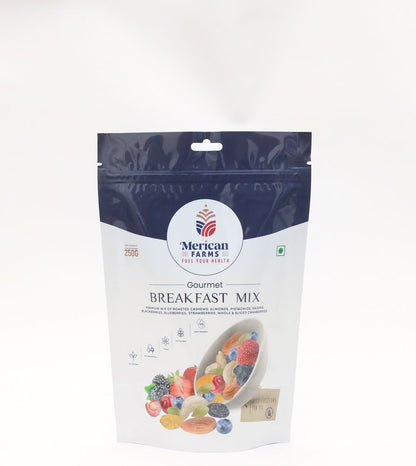 Merican Farms Breakfast Mix, 250g – Nutritious Blend of Nuts, Berries, and Grains for a Healthy Start