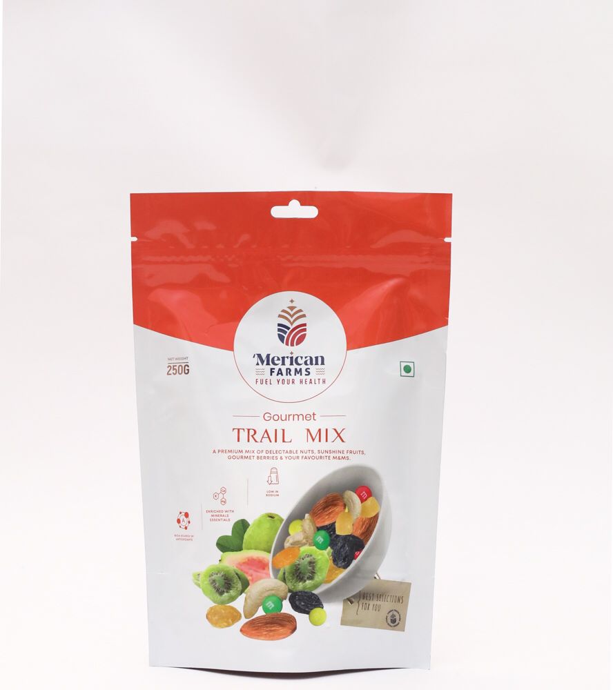 SuperMix Trail Mix by Merican Farms – Premium Assorted Nuts & Dried Fruits Blend, 250g